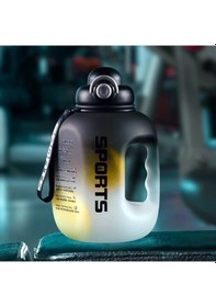 Resim Gıanxı Spor Su Şişesi Taşınabilir Spor Plastik Pipetli Bardak Büyük Kapasiteli Black2.5l 1500-2500ml Black2.5l 