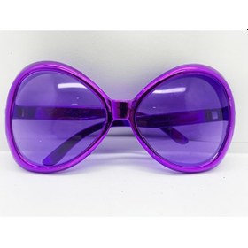 Resim Yeşilçam Temalı Parti Gözlüğü Mor Renk 7x16 cm 