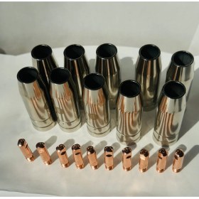 Resim Gazsız Gazaltı Kaynak Torc Başlığı Nozul ve Meme 