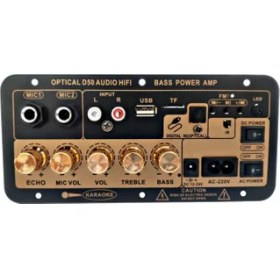 Resim Serfhyff Dijital Bluetooth Stereo Amplifikatör Kartı Subwoofer Çift Mikrofon Karaoke Araba Amplifikatörleri Hoparlör Abd Fişi (Yurt Dışından) 