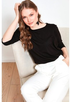 Lela Bayan Bluz 5863431 SİYAH Siyah