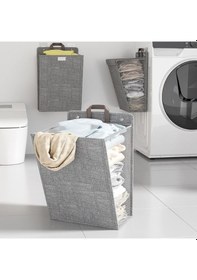 Resim Katlanabilir Asılabilir Kirli Çamaşır Sepeti Çok Renkli 