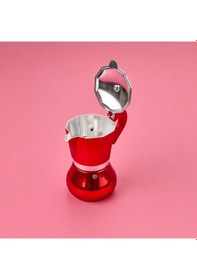 Resim Tohanaa 6 Cup Moka Cezve - Kırmızı Çok Renkli 