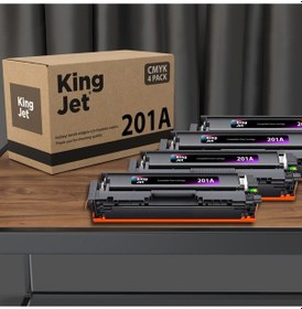 Resim Kingjet Hp Uyumlu 201a Standart Kapasiteli 4 Renk Takım Toner Çipli M252dw İle Uyumlu 