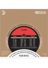 Resim D'addario Ej49 Pro-arte Black Nylon Klasik Gitar Tel Seti Normal 