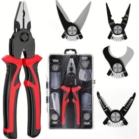 Resim Mena Rise Lua Çok Uçlu, 5in1 Çok Fonksiyonlu Değiştirilebilir Kafa Seti Çelik Tel Mengene Sıyırma Seti Elektrikçi Için Çok Amaçlı Elektronik Bakım Aletleri 