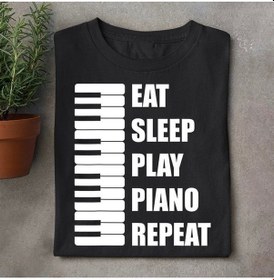 Resim Herşey Nota Piyano Unisex Tshirt 001 