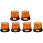 Resim 6 x Amber LED Beacon Strobe Acil Durum Yanıp Sönen Hafif Uyarı Lamba Kamyonu 12V 24V (Yurt Dışından) 