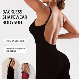 Resim Kadınlar İçin Dikişsiz Şekillendirici - Karın Kavrama, Kalça Kaldırma, Sırt Açık Tasarım, Kolsuz Şekillendirici, Siyah, Zarif ve Rahat, Sırt Açık Elbiseler ve Giysiler için Uygun, Sırt Açık Aksesuar |Dikişsiz Şekillendirici |Parlak Kumaş 