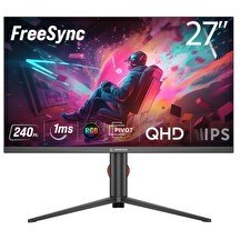 Resim Rampage Ripper RM27F240Q 27" 240Hz 1MS Fast IPS QHD FreeSync RGB Pivot Flat Oyuncu Monitörü 