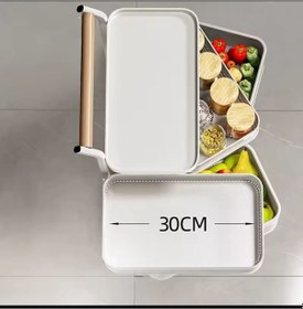 Resim 5 Katlı Metal Beyaz Yana Açılır Sebze Meyve Sepeti Patates Soğan Sepeti Sebzelik Tekerlekli 1096-cn Beyaz 