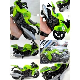 Resim Oyuncak Sahili Motor Motosiklet Motorbisiklet Motorsiklet Erkek Oyuncak Yarış Motoru 28 x 18 cm Detaylı Kırılmaz 