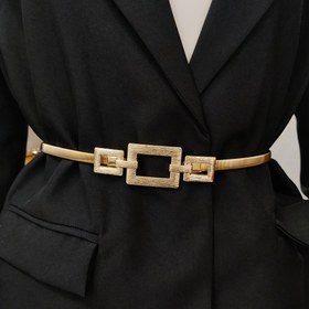 Resim 1 adet Kadınlar için Çok Yönlü Dekoratif Kemer, Zarif Moda Elbise ve Mont Kemer - Esnek, Non-Textile Alaşım Toka, Günlük Kullanım, Partiler ve Rahat Geziler için Mükemmel, Şık Kemer | Şık Kemer | Alaşım Toka 