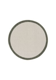 Resim Sisalux 3090 Krem Yeşil Yuvarlak Sisal Dokuma Jüt Kilim Hav Toz Vermez Mutfak Oturma Odası Halısı Krem - Yeşil 