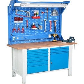 Resim Star Çelik Atölye Çalışma Tezgahı (1600 x 720 x 830-930 mm) 