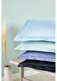 Resim Linens Mix&Match Saten Volanlı Yastık Kılıfı Seti İndigo 