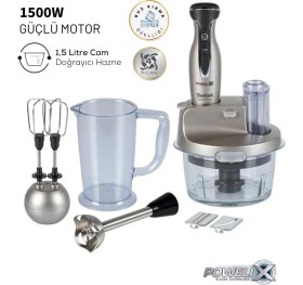 Resim Allians Güçlü 1500W Cam Mutfak Robotu, Geniş 1,5l Hazne, Turbo Fonksiyon 