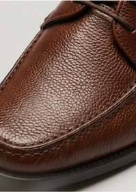 Resim 2258 İçi Dışı Duble Hakiki Deri Premium Serisi Kösele Tabanlı Erkek Klasik Ayakkabı Kahverengi 