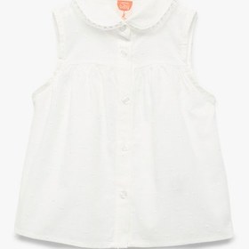 Resim Kız Bebek Pamuklu Kolsuz Peplum Gömlek 