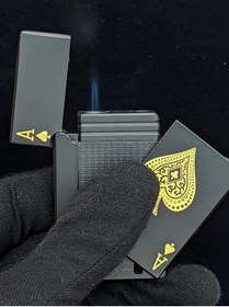 Resim moistrid Kapaklı İskambil Kağıdı Figür Çakmak Yaratici Poker Tasarim Jet Alev Oyun Kartı Çakmak 