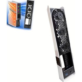 Resim Honeybeeshop Ps5 Siyah Ince Pro Sogutma Fani Led Isiklari Sessiz 3 Hizli Usb 3.0 Playstation 5 Icin Abs Malzeme Dijital Ve Disk Versiyonlari Uyumlu 