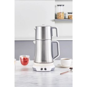 Resim Royaltea Elegant 1775H Konuşan Çay Makinesi Inox Beyaz 