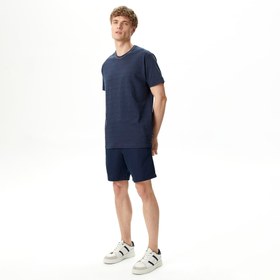 Resim Nautica Erkek Lacivert Classic Fit Keten Bermuda 