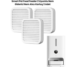 Resim Techcore Xiaomi Smart Pet Food Feeder 2 Uyumlu Nem Giderici Kartuş Nem Alıcı Kurutucu Desiccant 3 Adet 