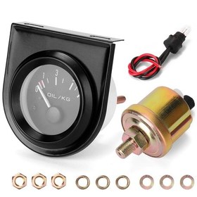 Resim Lemestar 52mm Evrensel Yağ Basınç Göstergesi - 0-7kg Ölçüm, Sensörlü, 12v Araç Uyumlu 