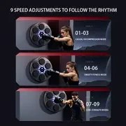 Resim 9 Hız Ayarlı Akıllı Kablosuz Müzik Boks Pedleri, Type-C Hızlı Şarj, Eldiven Dahil, Düşük Gürültü, Görsel Egzersiz Verileri, Her Boyutta Ayarlanabilir Yükseklik, Fitness Ekipmanı 