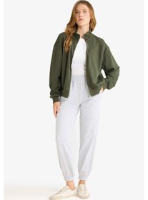 Resim Defacto Jogger Fit Beli Lastikli Basic Düz Cepli Eşofman Altı D4234ax25augr210 Gri-gr210 