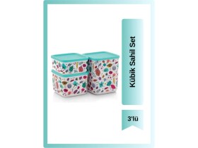 Resim Özbience Pratik 3’lü Kübik Su Şişesi Seti, 650ML, 1l ve 1.8l Boyutlarda 