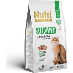 Resim Nutri Feline Kuzulu Tahılsız Kısırlaştırılmış Yetişkin Kedi Maması 10 Kg 