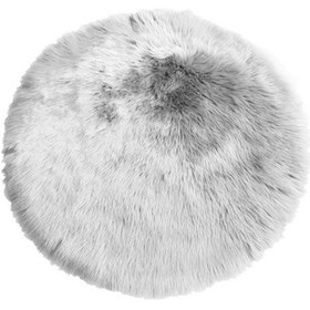 Resim Yün Görünümlü Yuvarlak Halı - 60 Cm Çap, Oturma Odası Ve Yatak İçin Şık Dekorasyon 