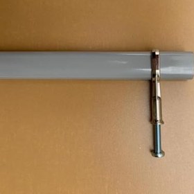 Resim Dolap Askı Borusu Gri+2 Flanş Tüm Ölçüler Tüm Markalara Uyumlu 49cm 