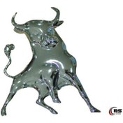 Resim Space Kalitesi Ile Etiketçiler Krom Kaplama Boğa Amblem 