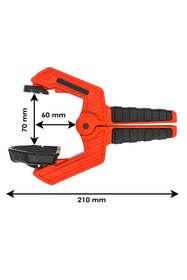 Resim Badem10 Yaylı Kıskaç Su terazili Kırmızı Mandal El Tip İşkence Klips Hobi 70 mm 