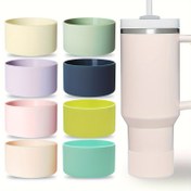 Resim Silikon Su Şişesi Botu, 20/30/40oz veya 12-24oz daha fazla şişe ile uyumlu olan 7.49cm tabanlı kaymaz koruyucu kılıf, su şişesi için şeker renk serisi korur Bardak Aksesuarları 
