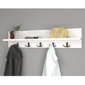 Resim Duvar Askılığı Portmanto Elbise Askılığı Beyaz 80 Cm- 