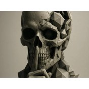 Resim Silent Geometry – Sembolik Kafatası Heykeli 