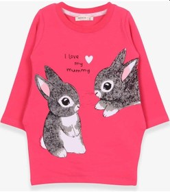Resim Breeze Kız Çocuk Tunik Tavşan Desenli 1.5-5 Yaş, Pembe-pembe Pembe 