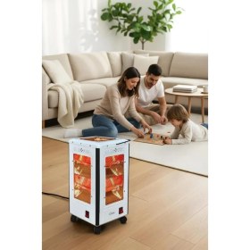 Resim Kiwi KHT-8407 Quartz Isıtıcı 5 Yönlü Isıtma & Enerji Tasarruflu Kuvars Tüp & Taşınabilir Tasarım 