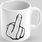 Resim Denisa Mug Orta Parmak Baskılı Kupa Bardak 