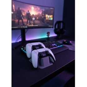 Resim Bi Seyyar Antrasit Ikili Gamepad Tutucu 7X18 cm Masa ve Raf Düzeni - BI001V-4YR0E0 