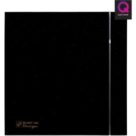 Resim Soler&Palau Dekoratif Siyah Havalandırma Fanı Black Silent 100 Cz Design Ultra Sessiz Banyo Wc Aspiratörü Soler Palau Estetik Dizayn 