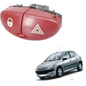 Resim CRN Peugeot 206 Kapı Kilitleme ve Dörtlü Flaşör Anahtarı 