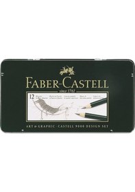 Resim Faber Castell 9000 Design Dereceli Kurşun Kalem Seti 12 Li 5b-5h 