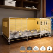 Resim Sağlam & Kolay Montajlı Büyük İç Mekan Tavuk Kafesi, Kilitlenebilir Kapılı - Geniş Kapalı Yaşam Alanı ile Rampa ve Fileli Dayanıklı Modern Dizayn (Tavuklar, ördekler kazlar için) Apartmanlara balkonlarda arka avlu uygun kolay temizlik özellikli ön havalandırma file duvar çatısıyla uzun süre dayanıklık sahibi ki 