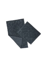 Resim Fialka Banyo Paspas 2'li Çiçek Desenli Antrasit 