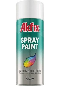 Resim Akfix Mat Beyaz Sprey Boya 400 Ml 